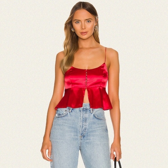 More To Come Evie Peplum Cami Top - Picture 1 of 4